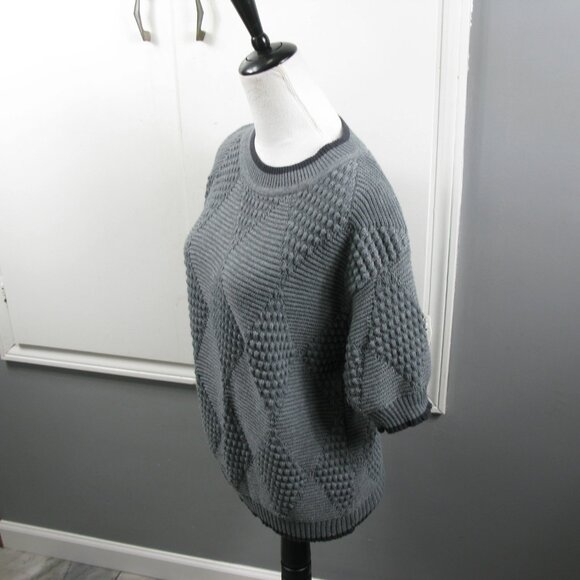 Unbranded Gray Short Sleeve Crew Neck Sweater Size Small - Picture 3 of 4